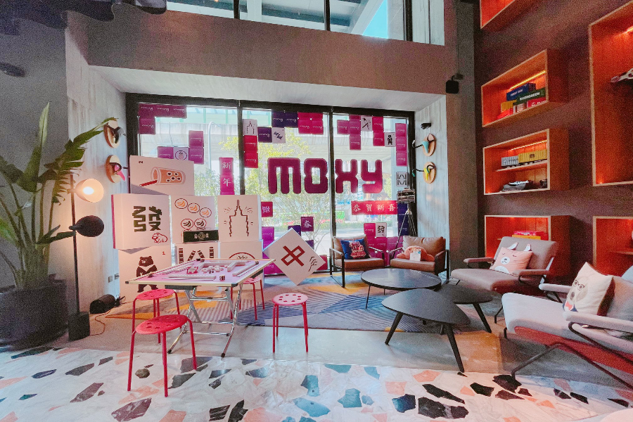 台中萬豪體系Moxy酒店與萬楓酒店 空間設計各具特色